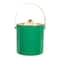 Hello Honey 1.5-Quart Enameled Stainless Steel Ice Bucket with Lid and Glass Knob, Gold Finish and Turquoise Color